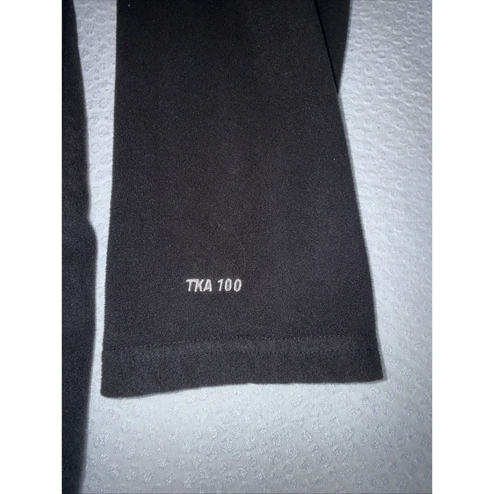The North Face TKA 100 Fleece Pullover Black 1/4 Zip Mens Large Lightweight Hike